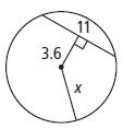 GEOMETRY HELP? what is the value of x to the nearest tenth?-example-1