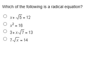 Which one is a radical equation-example-1