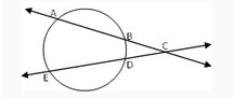 If arc AE = 64° and arc BD = 20°, find the measure of angle BCD. [SEE ATTACHMENT] A-example-1