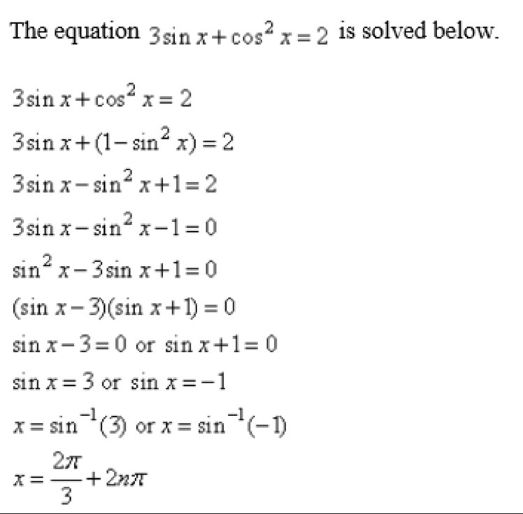 (picture included precalc) Which of the following best describes the solution? a. The-example-1