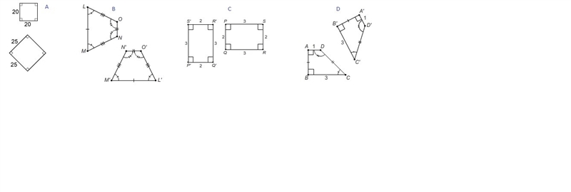 Which polygons are congruent? Select each correct answer.-example-1