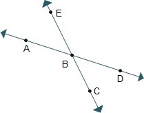 In the diagram, which angles are vertical angles? Check all that apply. ABE and ABC-example-1