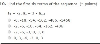 Can Someone PleasePLEASE Help?? I'm lost. Find the first six terms of the sequence-example-1