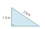 Ilya builds a slide that is 2.9 meters long. It is 1.5 meters above the ground. He-example-1