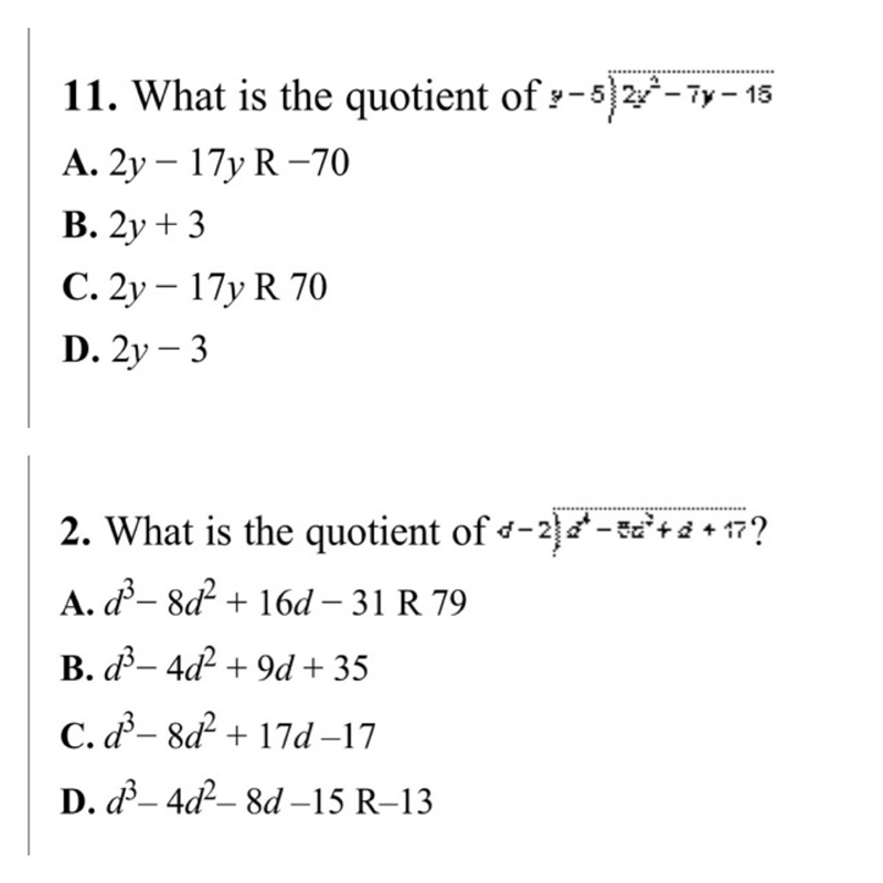 Can someone help with these 2 problems?-example-1