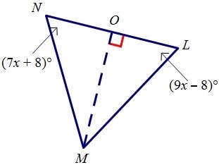 If line ON is congruent to line OL find the measure of angle OML-example-1