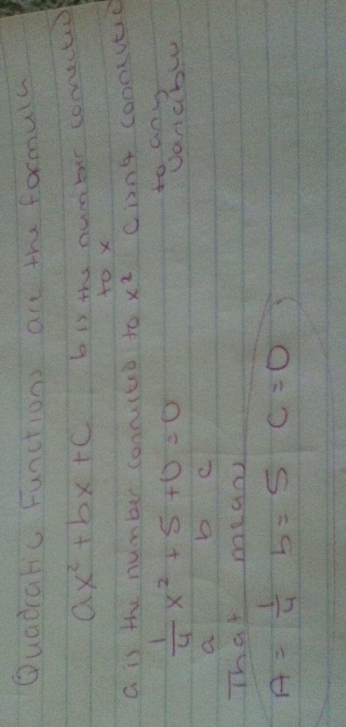 Give the values of a, b, and c needed to write the equation's general form. 1/4x^2+5=0 A-example-1