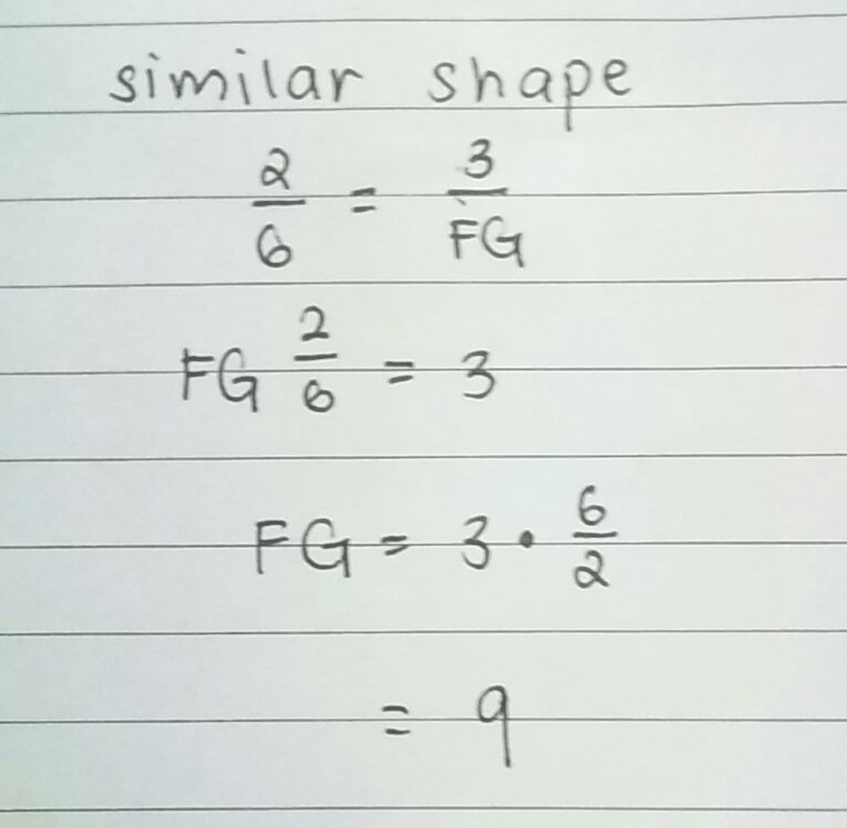 Solve for FG. A) 6 B) 9 C) 12 D) 15-example-1