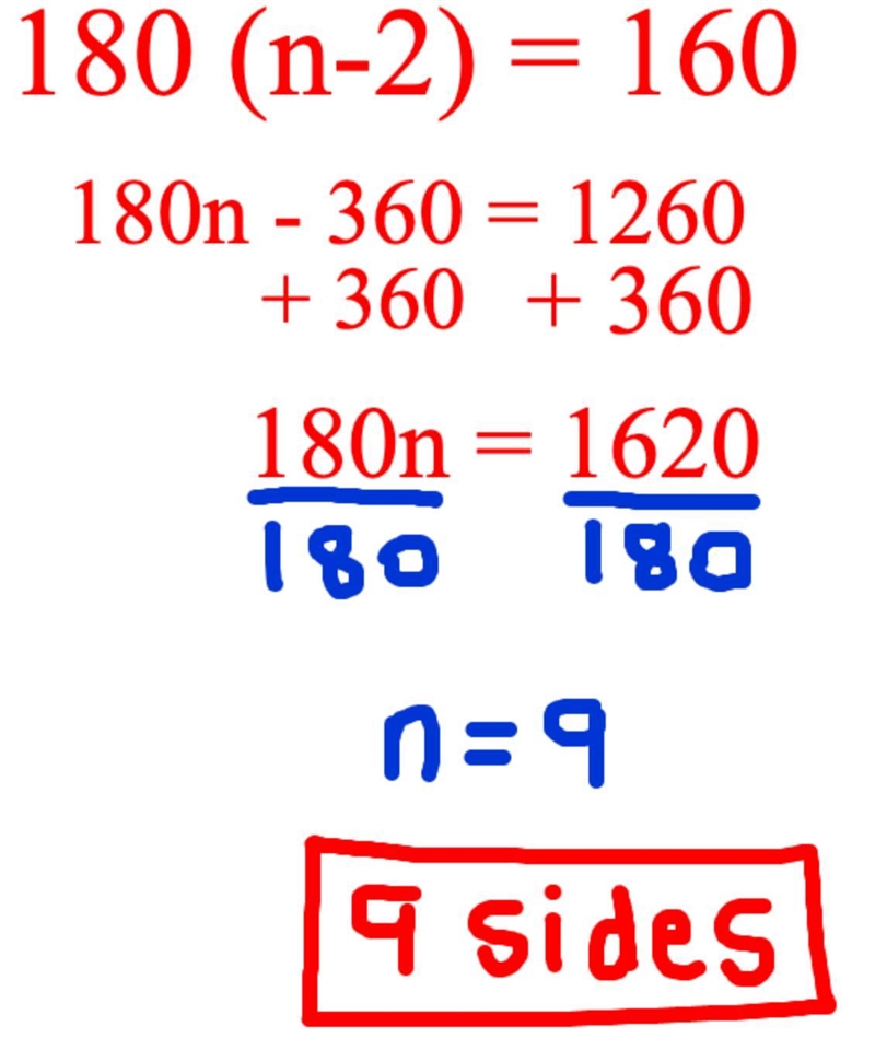 If the sum of the interior angles of a regular polygon 1260 degrees, how many sides-example-1