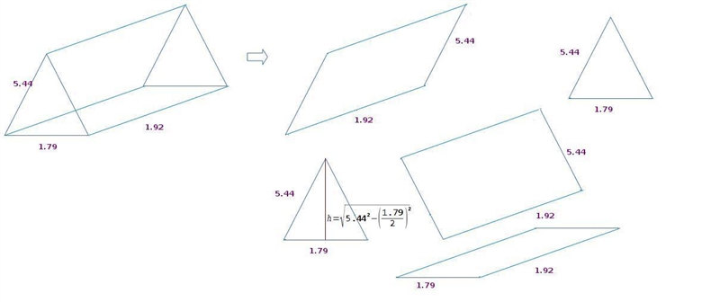 Let b= 1.79, w= 5.44, and l= 1.92. Find the surface area of the 3D image.-example-1