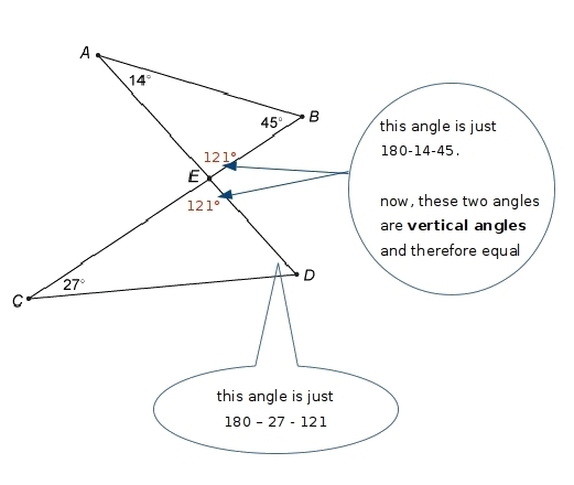 What is m∠D ? Enter your answer in the box. __°-example-1