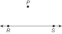 Mayumi is constructing a line through point P that is perpendicular to RS←→. A horizontal-example-1