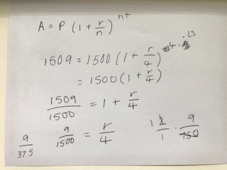 Leanne deposited $1,500 into a savings account for which simple interest is calculated-example-1