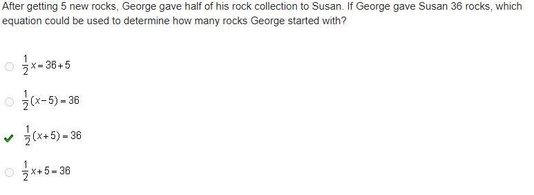 After getting 5 new rocks, George gave half of his rock collection to Susan. If George-example-1