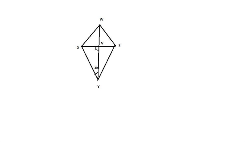 Sketch the following to help answer the question. Kite WXYZ has a short diagonal of-example-1