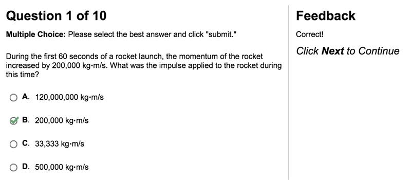 During the first 60 seconds of a rocket launch, the momentum of the rocket increased-example-1