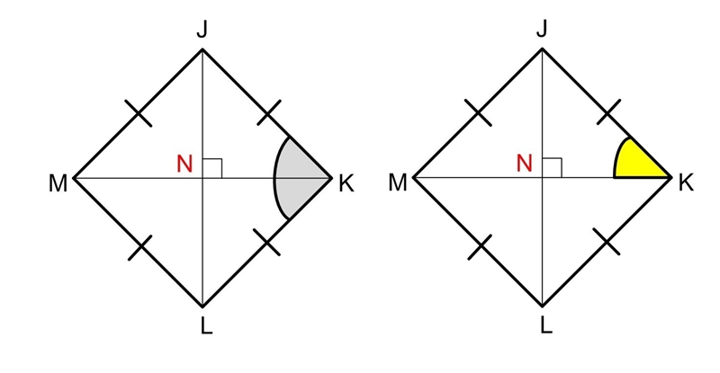 Quadrilateral jklm is a rhombus. the diagonals intersect at n. if the measure of angle-example-1