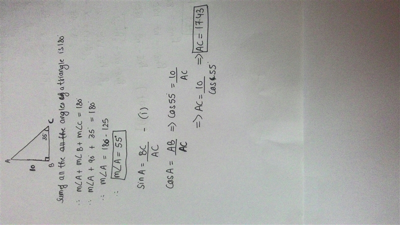 20 pts!! Please help You have the length of one side of a right triangle and an acute-example-1