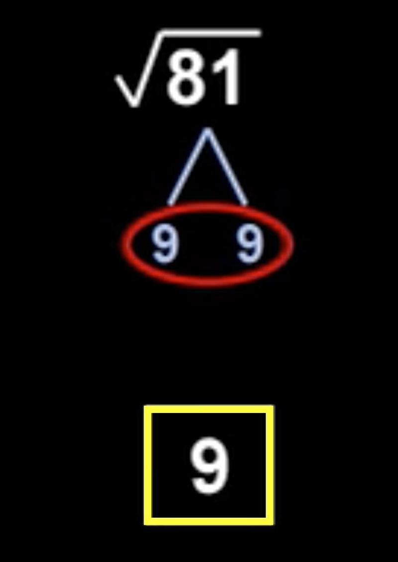 What is the square root of 81-example-1