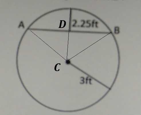 What is the length of chord AB-example-1