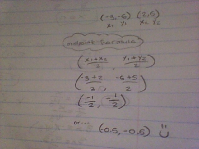 Find the coordinates of the midpoint of the segment connecting points (-3,-6) and-example-1