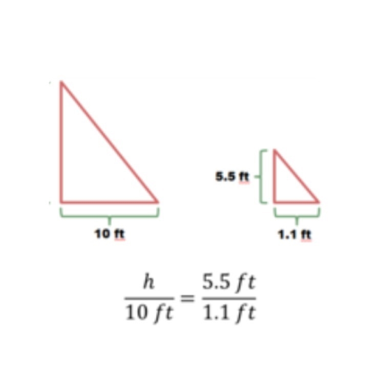 How to find Indirect measurements with similar triangles?-example-1