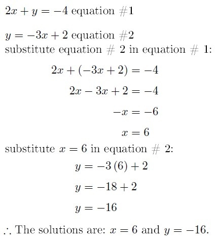 Please Help and show work!!! Find the solution to the following set of equations: 2x-example-1