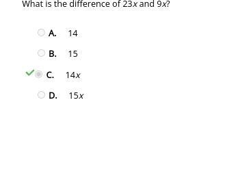 What is the difference of 23x and 9x-example-1