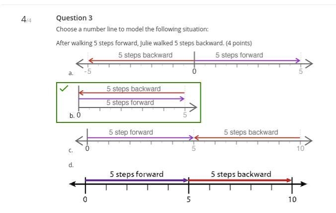 After walking 5 steps forward, Julie walked 5 steps backwards-example-1