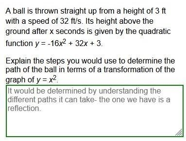 A ball is thrown straight up from a height of 3 ft with a speed of 32 ft/s. Its height-example-1