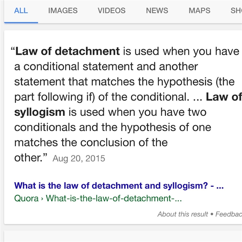 What is the difference between Law of Detachment and the Law of Syllogism?-example-1