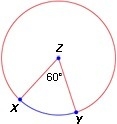 The length of XY the minor arc is 48 cm what is the circumference of Z-example-1