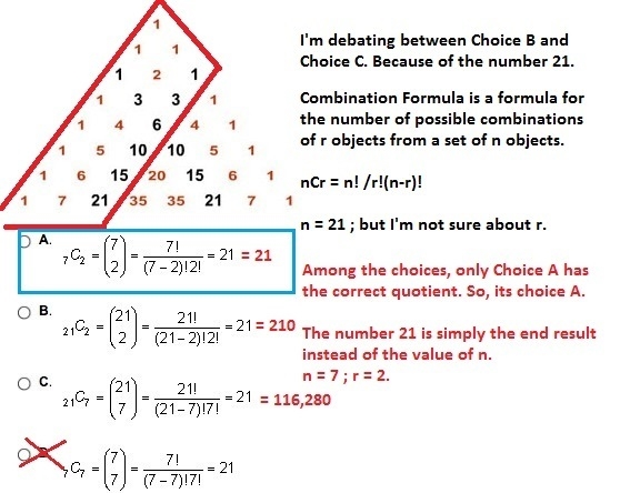 Which of the following demonstrates how the first 21 (on the left side of the triangle-example-1