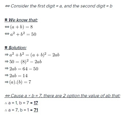 It is an odd two digit number The sum of its digits is 8 The sum of the squares of-example-1