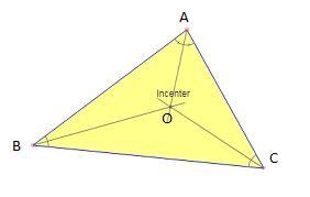 Which term describes the point where the three angle bisectors of a triangle intersect-example-1