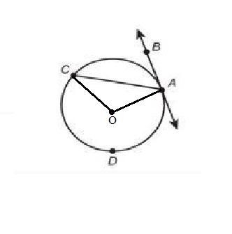 What is m ∠BAC if the measure of arc AC = 76°? 76 degrees 152 degrees 38 degrees 104 degrees-example-1