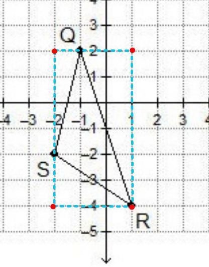 What is the area of triangle QRS?-example-1