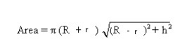 Generally, how would one work out the surface area of a frustum?-example-1