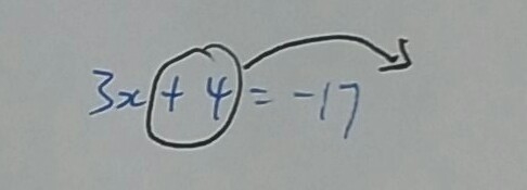 Match the following items. Am I right 1. 2x + x + 4 = -17 2 combine like terms 2. 3x-example-1