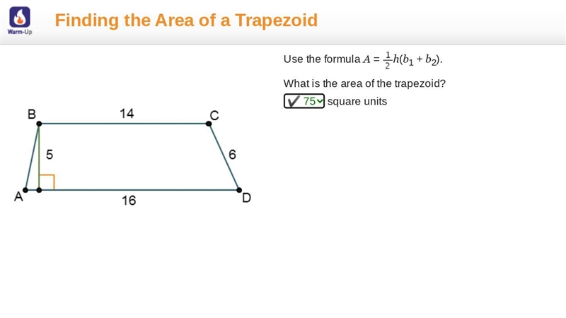 In trapezoid $abcd$, the parallel sides $ab$ and $cd$ have lengths of 8 and 20 units-example-1