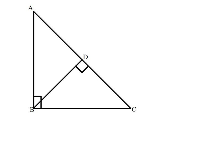 The altitude to the hypotenuse of a right triangle is the geometric mean between the-example-1