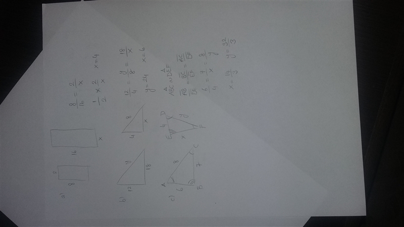 2. The figures in each pair are similar. Find the value of each variable. Show your-example-1