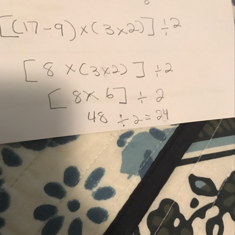 Find the value of the following expression [(17-9)×(3×2)]÷2-example-1