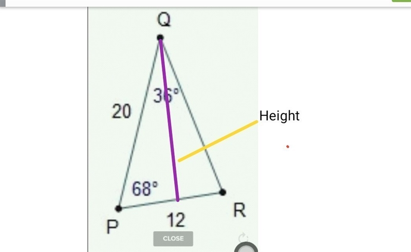 What is the area of triangle PQR? Round to the nearest tenth of a square unit. 70.5 square-example-1