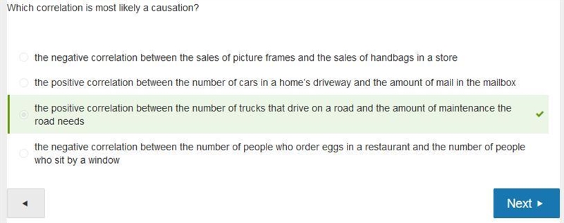 Which correlation is most likely a causation? A. the negative correlation between-example-4