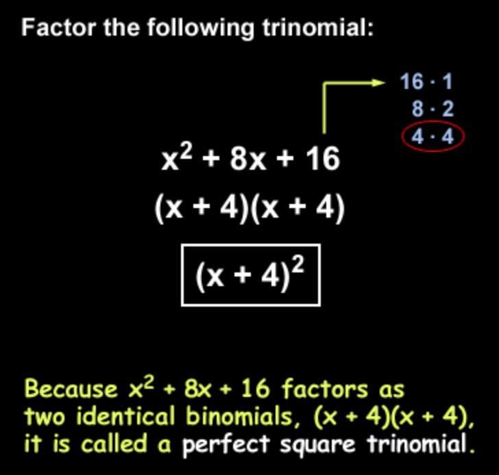 Factor this polynomial expression x^2+8x+16-example-1