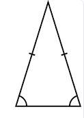 What is always true about the angles of an isosceles triangle? All three angles are-example-1