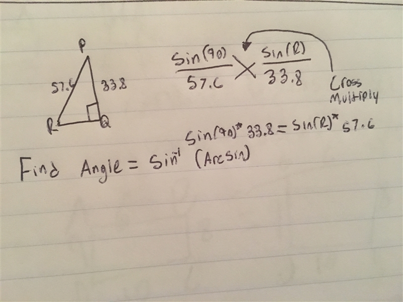 In △PQR, find the measure of ∡P. Triangle PQR where angle Q is a right angle. PQ measures-example-2