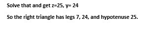 One leg of a right triangle has length 7 and all sides are whole numbers. find the-example-3