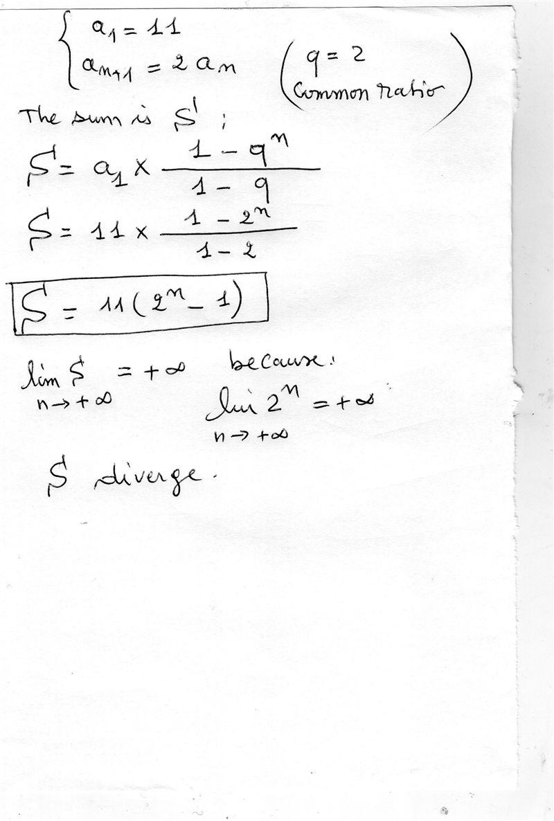 The total number of fungal spores can be found using an infinite geometric series-example-1